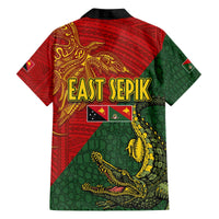 Sepik River Crocodile & Arts Festival Family Matching Off Shoulder Short Dress and Hawaiian Shirt Bird-of-paradise Melanesian Tattoo