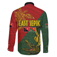 Sepik River Crocodile & Arts Festival Family Matching Off Shoulder Short Dress and Hawaiian Shirt Bird-of-paradise Melanesian Tattoo