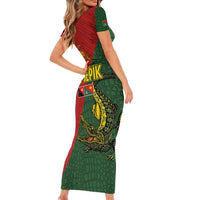 Sepik River Crocodile & Arts Festival Family Matching Short Sleeve Bodycon Dress and Hawaiian Shirt Bird-of-paradise Melanesian Tattoo LT03 - Polynesian Pride