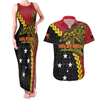 Papua New Guinea Independence Day Couples Matching Tank Maxi Dress and Hawaiian Shirt Bird-of-paradise Melanesian Tattoo