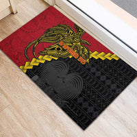 Papua New Guinea Independence Day Rubber Doormat Bird-of-paradise Melanesian Tattoo