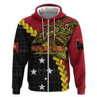 Papua New Guinea Independence Day Zip Hoodie Bird-of-paradise Melanesian Tattoo
