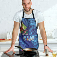 Fiji Day Apron Coral Reef with Tapa Motifs and Hibiscus Ocean Vibe LT03 - Polynesian Pride