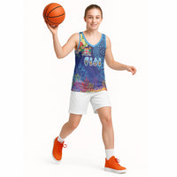 Fiji Day Basketball Jersey Coral Reef with Tapa Motifs and Hibiscus Ocean Vibe LT03 - Polynesian Pride