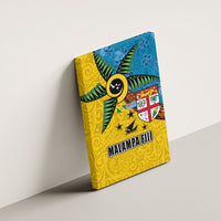 Malampa Fiji Day Canvas Wall Art Tapa and Melanesian Patterns with Coat of Arms LT03 - Polynesian Pride