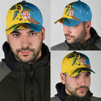 Malampa Fiji Day Classic Cap Tapa and Melanesian Patterns with Coat of Arms LT03 - Polynesian Pride