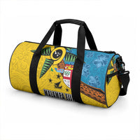 Malampa Fiji Day Duffle Bag Tapa and Melanesian Patterns with Coat of Arms