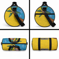 Malampa Fiji Day Duffle Bag Tapa and Melanesian Patterns with Coat of Arms