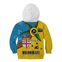 Malampa Fiji Day Kid Hoodie Tapa and Melanesian Patterns with Coat of Arms LT03 - Polynesian Pride