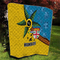 Malampa Fiji Day Quilt Tapa and Melanesian Patterns with Coat of Arms LT03 - Polynesian Pride