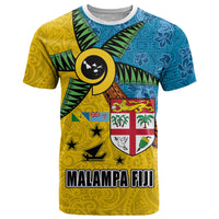 Malampa Fiji Day T Shirt Tapa and Melanesian Patterns with Coat of Arms LT03 Multicolor - Polynesian Pride