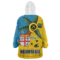 Malampa Fiji Day Wearable Blanket Hoodie Tapa and Melanesian Patterns with Coat of Arms LT03 - Polynesian Pride