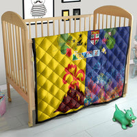 Malampa Fiji Day Quilt Volcano and Coral Reef with Culture Patterns Split Style LT03 - Polynesian Pride