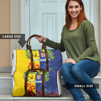 Malampa Fiji Day Travel Bag Volcano and Coral Reef with Culture Patterns Split Style LT03 - Polynesian Pride