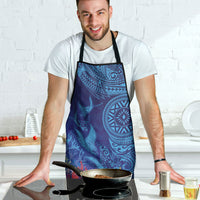 Fijian Tribal Manta Ray Apron Masi Motif with Coral Reef Ocean Vibe LT03 - Polynesian Pride