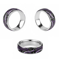 Traditional Samoan Tattoo Art Purple Color Classic Ring - Polynesian Pride