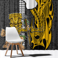Hawaii Lanai Island Window Curtain Hawaiian Warrior and Kakau Symbols Abstract Tattoo LT03 - Polynesian Pride