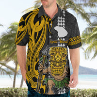 Custom Hawaii Lanai Island Hawaiian Shirt Hawaiian Warrior and Kakau Symbols Abstract Tattoo LT03 - Polynesian Pride
