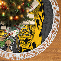 Custom Hawaii Lanai Island Tree Skirt Hawaiian Warrior and Kakau Symbols Abstract Tattoo LT03 - Polynesian Pride