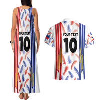 Custom Philippines Champions Football Jersey Couples Matching Tank Maxi Dress and Hawaiian Shirt