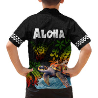 Hawaii Lei Day Family Matching Long Sleeve Bodycon Dress and Hawaiian Shirt Hibiscus Wreath and Polynesian Pattern LT03 - Polynesian Pride