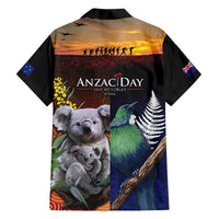 Australia and New Zealand ANZAC Day Family Matching Tank Maxi Dress and Hawaiian Shirt Tui Bird and Koala mix Maori and Aboriginal Pattern