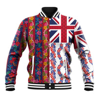 Hawaiian Lei Baseball Jacket National Flag Striped Style