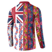 Hawaiian Lei Button Sweatshirt National Flag Striped Style