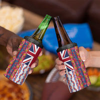 Hawaiian Lei 4 in 1 Can Cooler Tumbler National Flag Striped Style