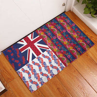 Hawaiian Lei Rubber Doormat National Flag Striped Style
