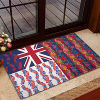 Hawaiian Lei Rubber Doormat National Flag Striped Style