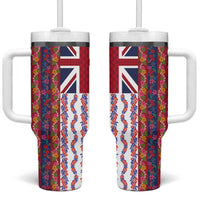 Hawaiian Lei Tumbler With Handle National Flag Striped Style