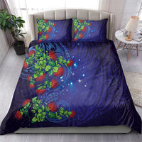 Matariki New Zealand Maori and Pohutukawa Bedding Set Galaxy Blue Sky Style