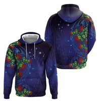 Matariki New Zealand Maori and Pohutukawa Hoodie Galaxy Blue Sky Style