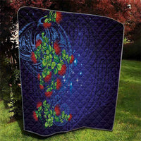 Matariki New Zealand Maori and Pohutukawa Quilt Galaxy Blue Sky Style