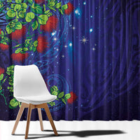 Matariki New Zealand Maori and Pohutukawa Window Curtain Galaxy Blue Sky Style
