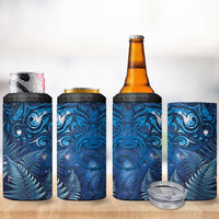 Matariki New Zealand Maori Silver Fern 4 in 1 Can Cooler Tumbler Galaxy Blue Sky Style