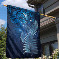 Matariki New Zealand Maori Silver Fern Garden Flag Galaxy Blue Sky Style