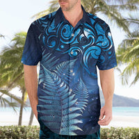 Matariki New Zealand Maori Silver Fern Hawaiian Shirt Galaxy Blue Sky Style