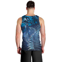 Matariki New Zealand Maori Silver Fern Men Tank Top Galaxy Blue Sky Style