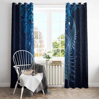 Matariki New Zealand Maori Silver Fern Window Curtain Galaxy Blue Sky Style