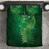 Matariki New Zealand Maori Silver Fern Bedding Set Galaxy Green Sky Style