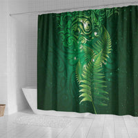 Matariki New Zealand Maori Silver Fern Shower Curtain Galaxy Green Sky Style
