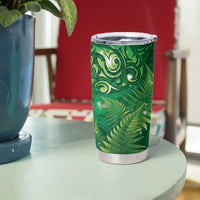 Matariki New Zealand Maori Silver Fern Tumbler Cup Galaxy Green Sky Style