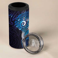 Matariki New Zealand Maori Koru Art Tattoo 4 in 1 Can Cooler Tumbler New Year Galaxy Blue Sky Style