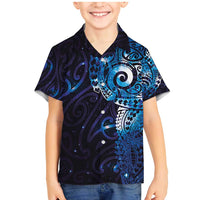 Matariki New Zealand Maori Koru Art Tattoo Family Matching Mermaid Dress and Hawaiian Shirt New Year Galaxy Blue Sky Style