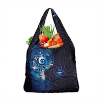 Matariki New Zealand Maori Koru Art Tattoo Grocery Bag New Year Galaxy Blue Sky Style