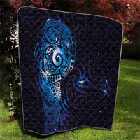 Matariki New Zealand Maori Koru Art Tattoo Quilt New Year Galaxy Blue Sky Style