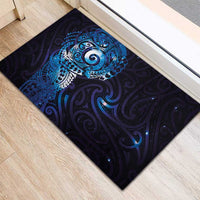 Matariki New Zealand Maori Koru Art Tattoo Rubber Doormat New Year Galaxy Blue Sky Style