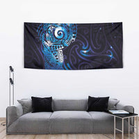 Matariki New Zealand Maori Koru Art Tattoo Tapestry New Year Galaxy Blue Sky Style